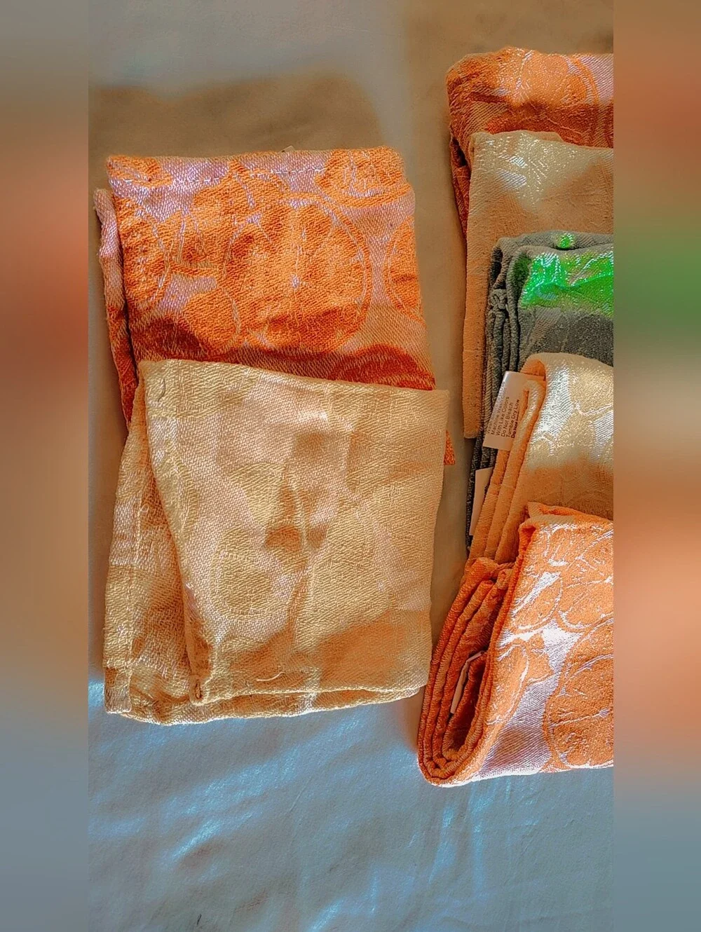 🍋 NWT Gold Coast Citrus Mixed Linen Lot: 7 PC - 100% Cotton🍋
